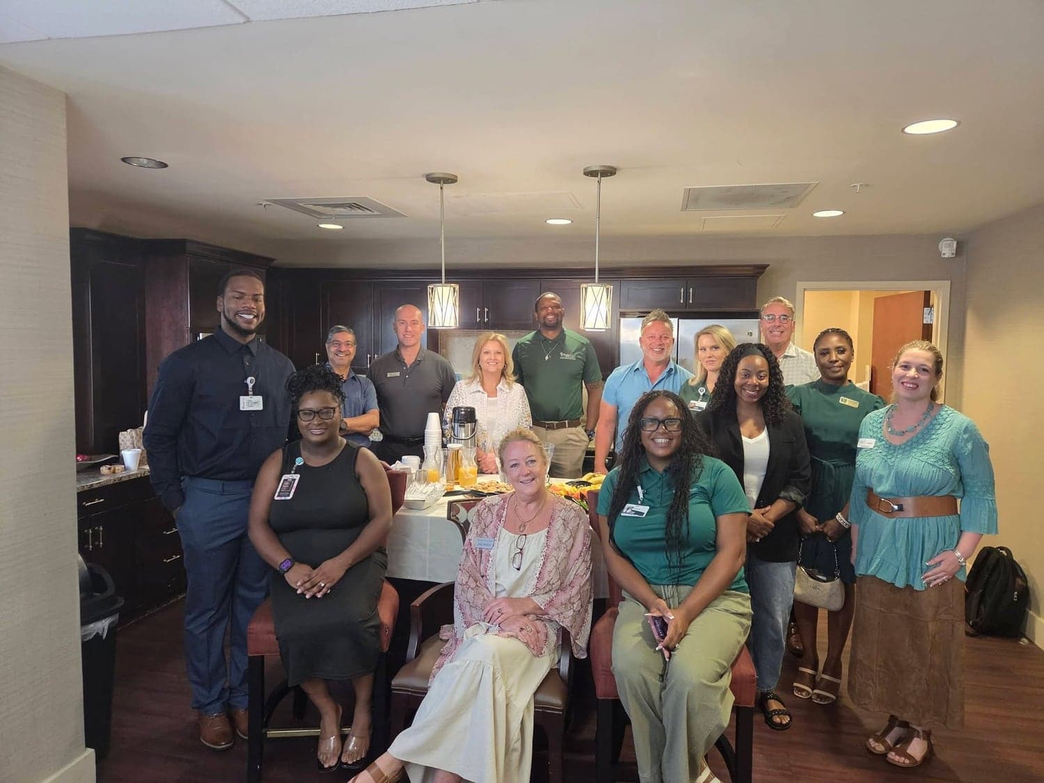 Healthcare and senior-care professionals, including Healthcare Support Home Care, at a Senior Alliance networking meeting hosted by Pruitt Christian City in Union City, Georgia