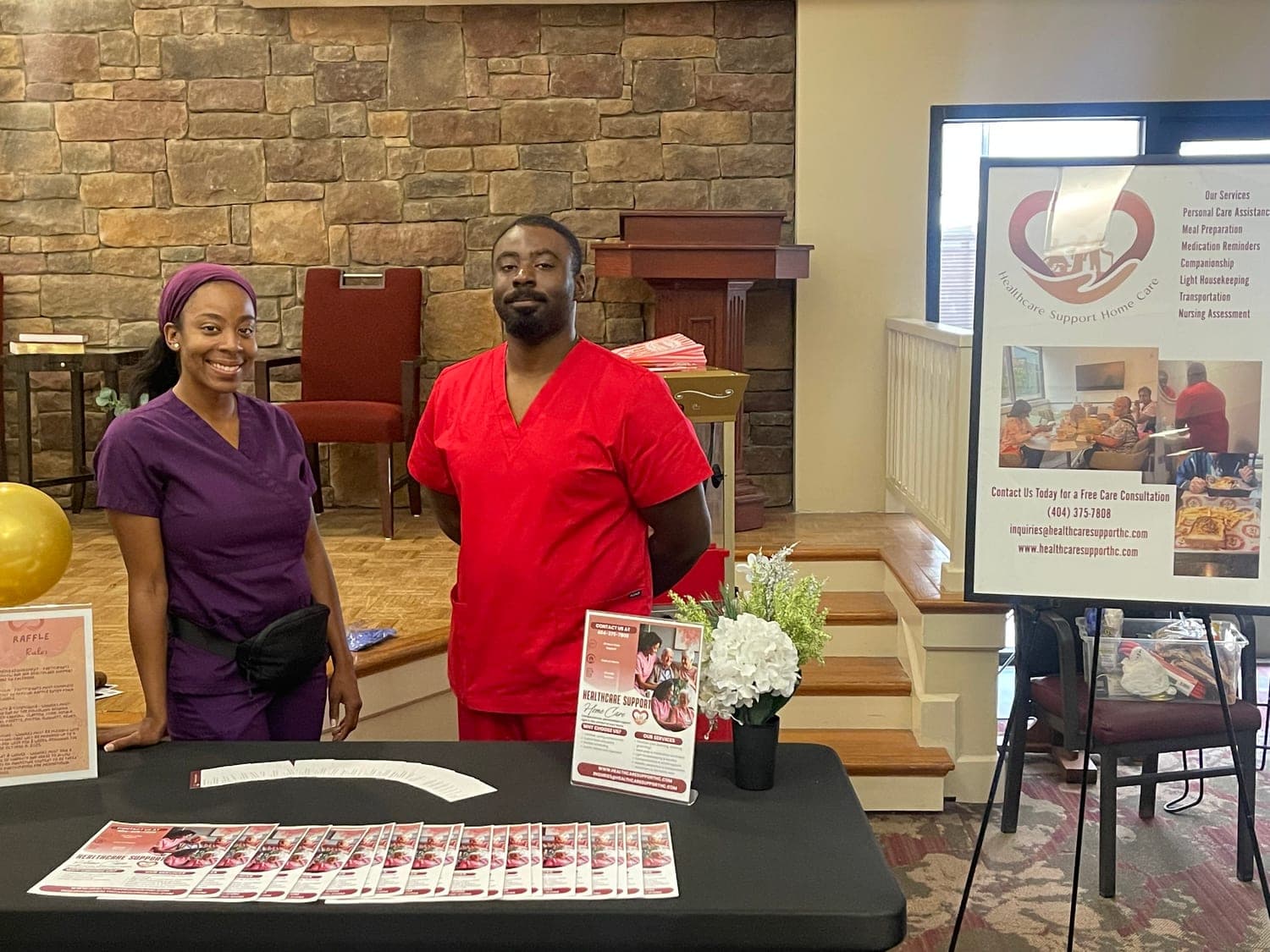 Healthcare Support Home Care team members at the Pruitt Christian City Community Resource Event